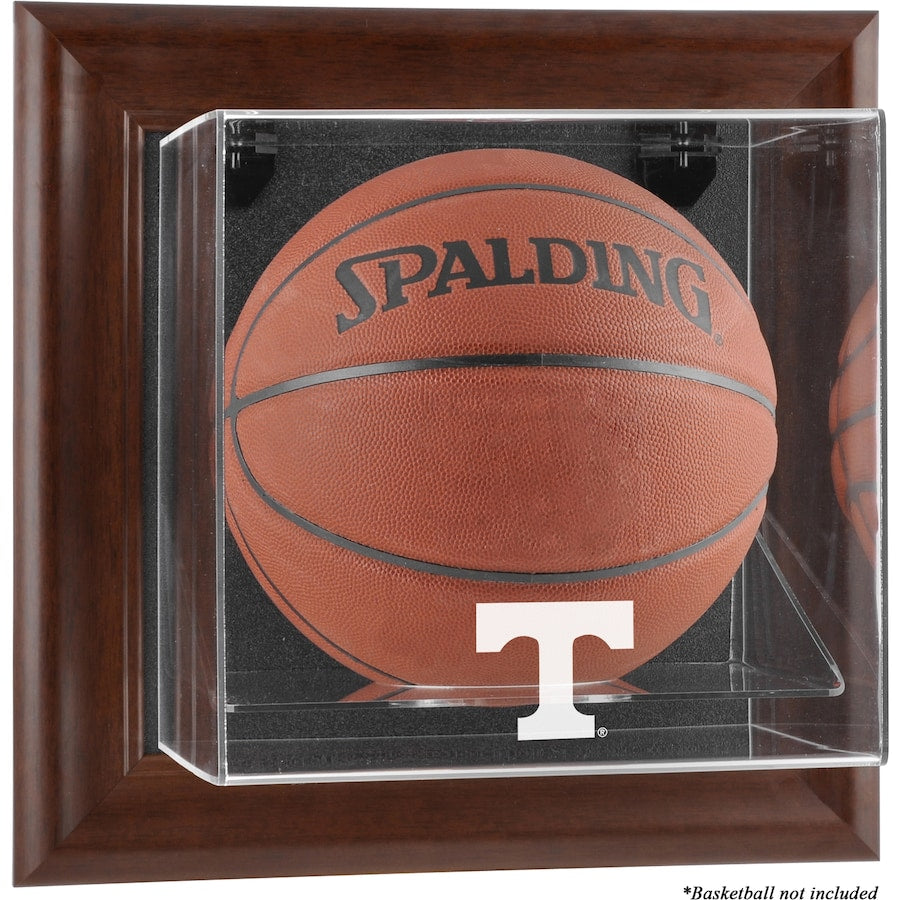 Tennessee Volunteers Brown Framed Wall-Mountable Basketball Display Case