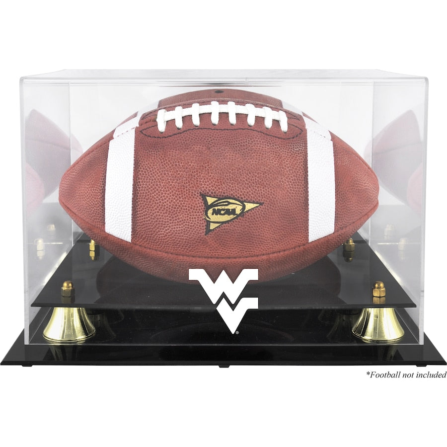 West Virginia Mountaineers Golden Classic Football Display Case with Mirror Back