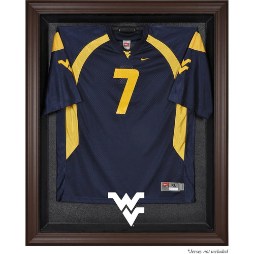 West Virginia Mountaineers Brown Framed Logo Jersey Display Case