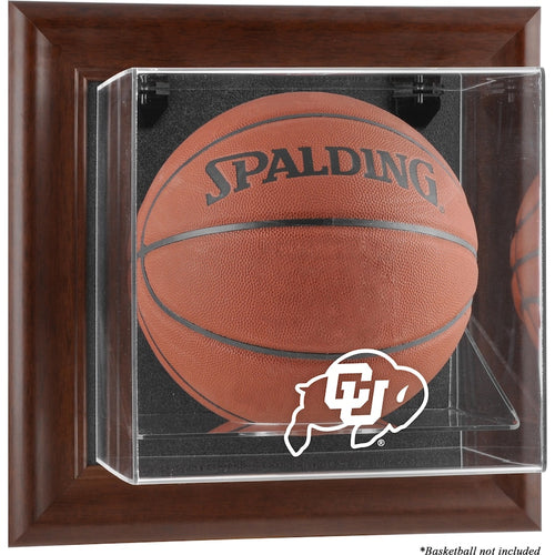 Colorado Buffaloes Brown Framed Wall-Mountable Basketball Display Case