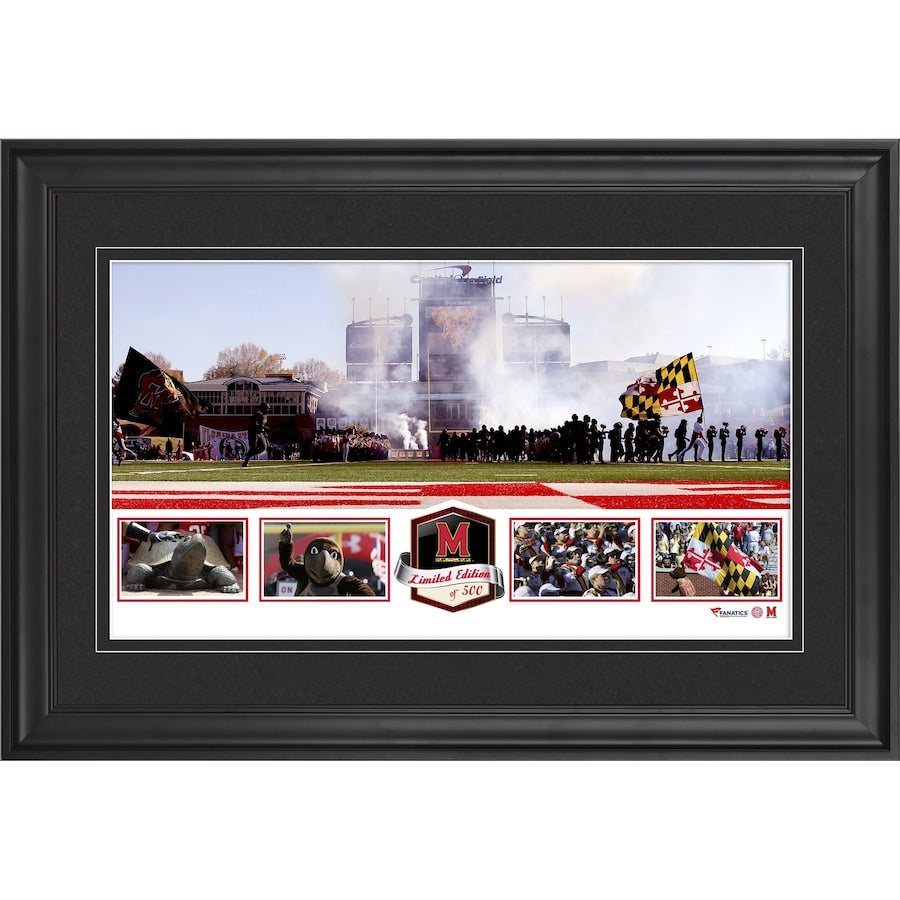 Byrd Stadium Maryland Terrapins Framed Panoramic Collage-Limited Edition of 500
