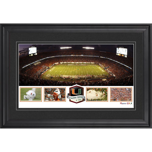 Sun Life Stadium Miami Hurricanes Framed Panoramic Collage-Limited Edition of 500