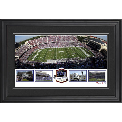 Amon G. Carter Stadium TCU Horned Frogs Framed Panoramic Collage-Limited Edition of 500