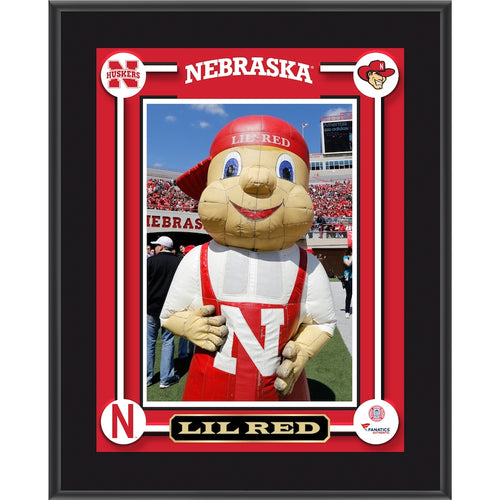 Nebraska Huskers Lil Red Mascot 10.5'' x 13'' Sublimated Plaque