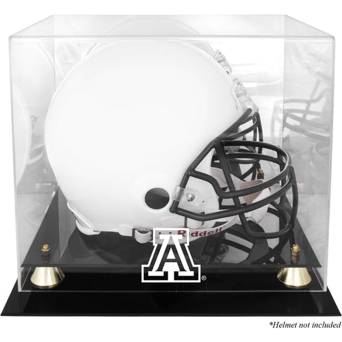 Arizona Wildcats Golden Classic Logo Helmet Display Case with Mirrored Back