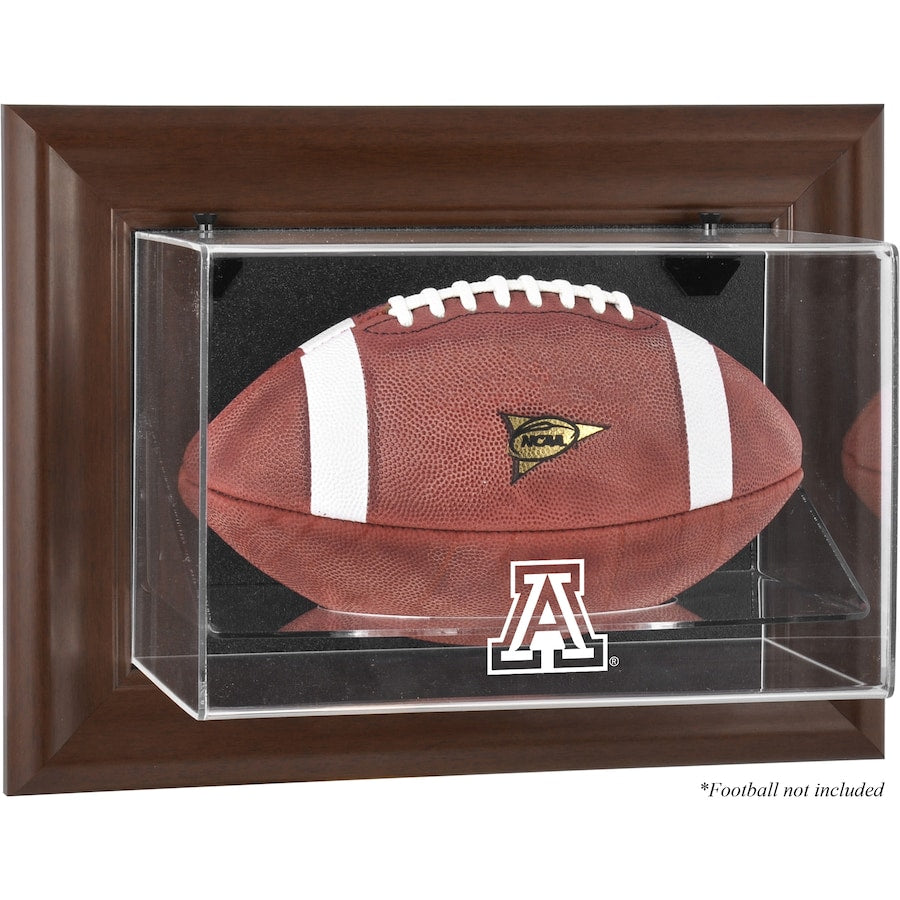Arizona Wildcats Brown Framed Wall-Mountable Football Display Case