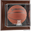 Arizona Wildcats Brown Framed Wall-Mountable Basketball Display Case