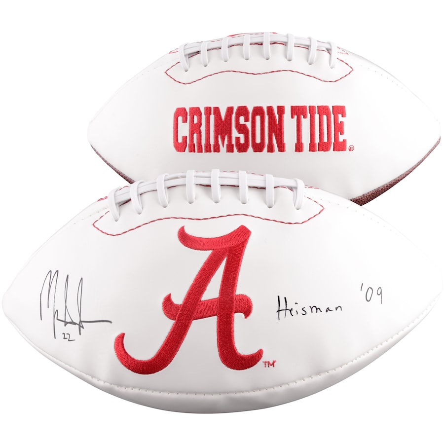 Mark Ingram Alabama Crimson Tide Autographed White Panel Football with ''Heisman '09'' Inscription