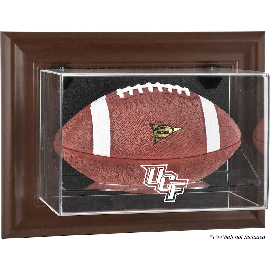UCF Knights Brown Framed Wall-Mountable Football Display Case