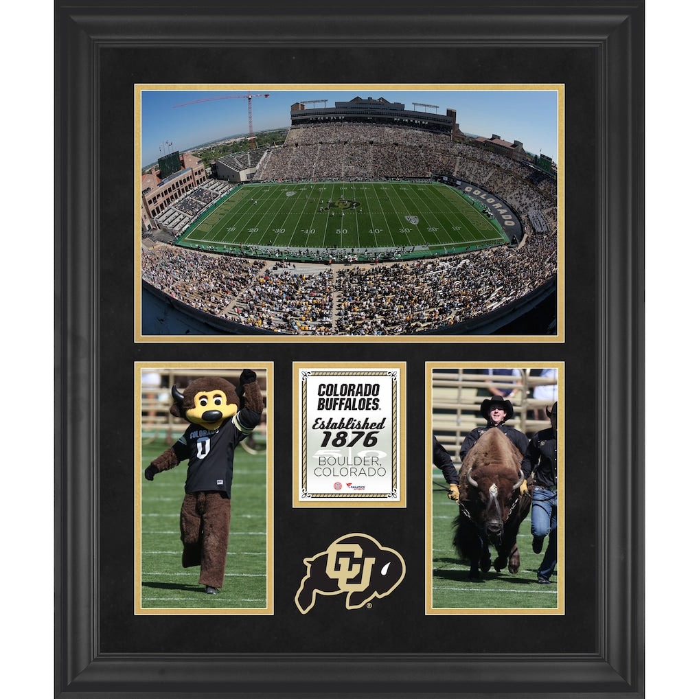 Colorado Buffaloes Folsom Field Framed 20'' x 24'' 3-Opening Collage