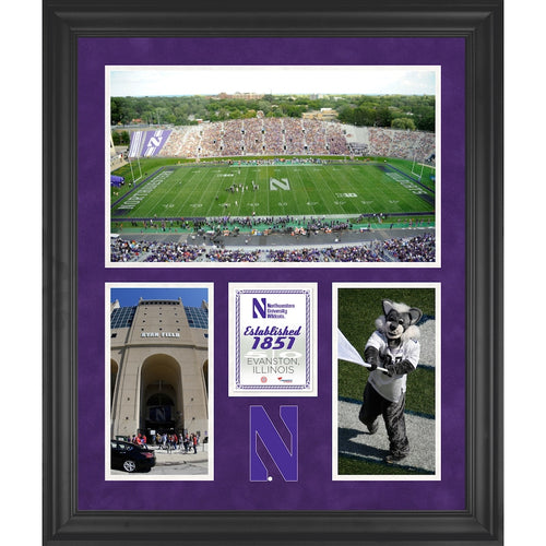 Northwestern Wildcats Ryan Field Framed 20'' x 24'' 3-Opening Collage
