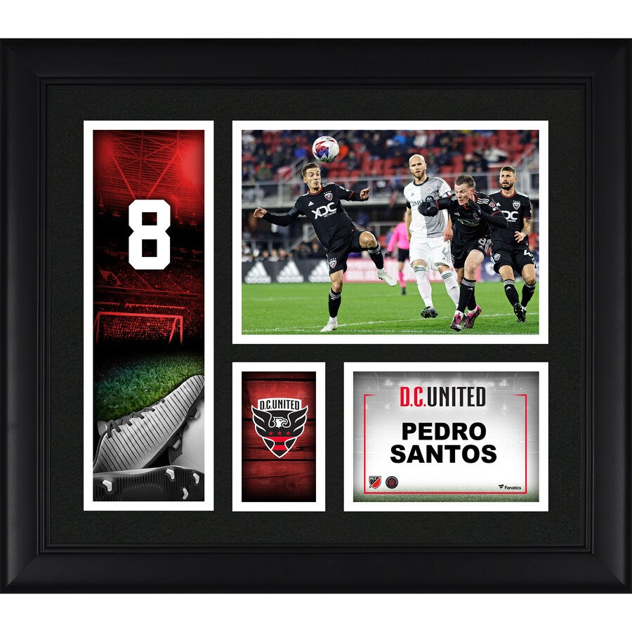 Pedro Santos D.C. United 15'' x 17'' Player Core Collage