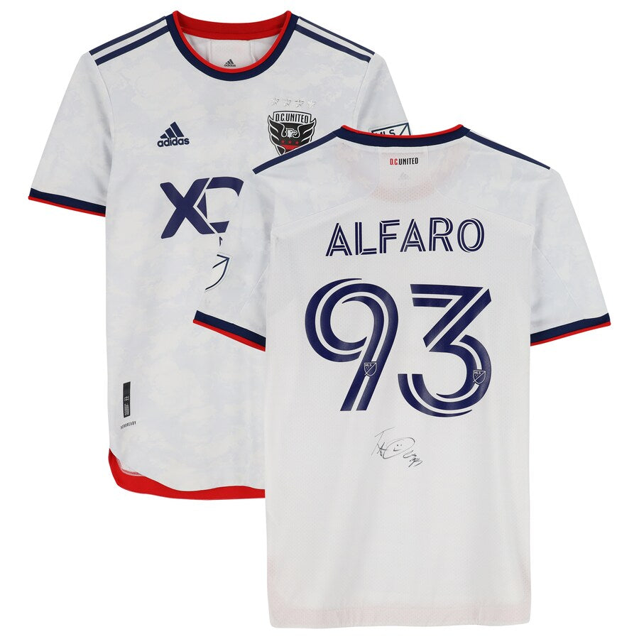Tony Alfaro D.C. United Autographed Match-Used #93 White Jersey from the 2022 MLS Season