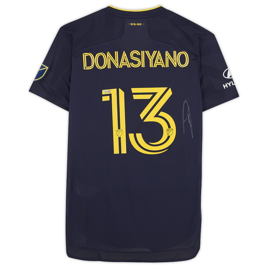Irakoze Donasiyano Nashville SC Autographed Match-Used #13 Navy Jersey from the 2022 MLS Season