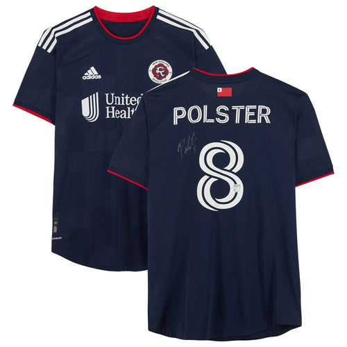 Matt Polster New England Revolution Autographed Match-Used #8 Navy Jersey from the 2022 MLS Season