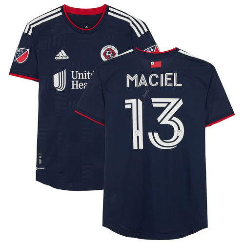 Maciel New England Revolution Autographed Match-Used #13 Navy Jersey from the 2022 MLS Season