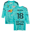 Ryan Meara New York Red Bulls Autographed Match-Used #18 Aqua Jersey from the 2022 MLS Season