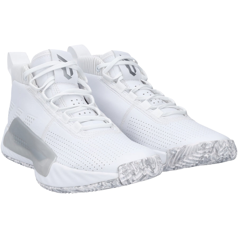 Kansas Jayhawks Team-Issued White Dame 5 Adidas Shoes from the Basketball Program