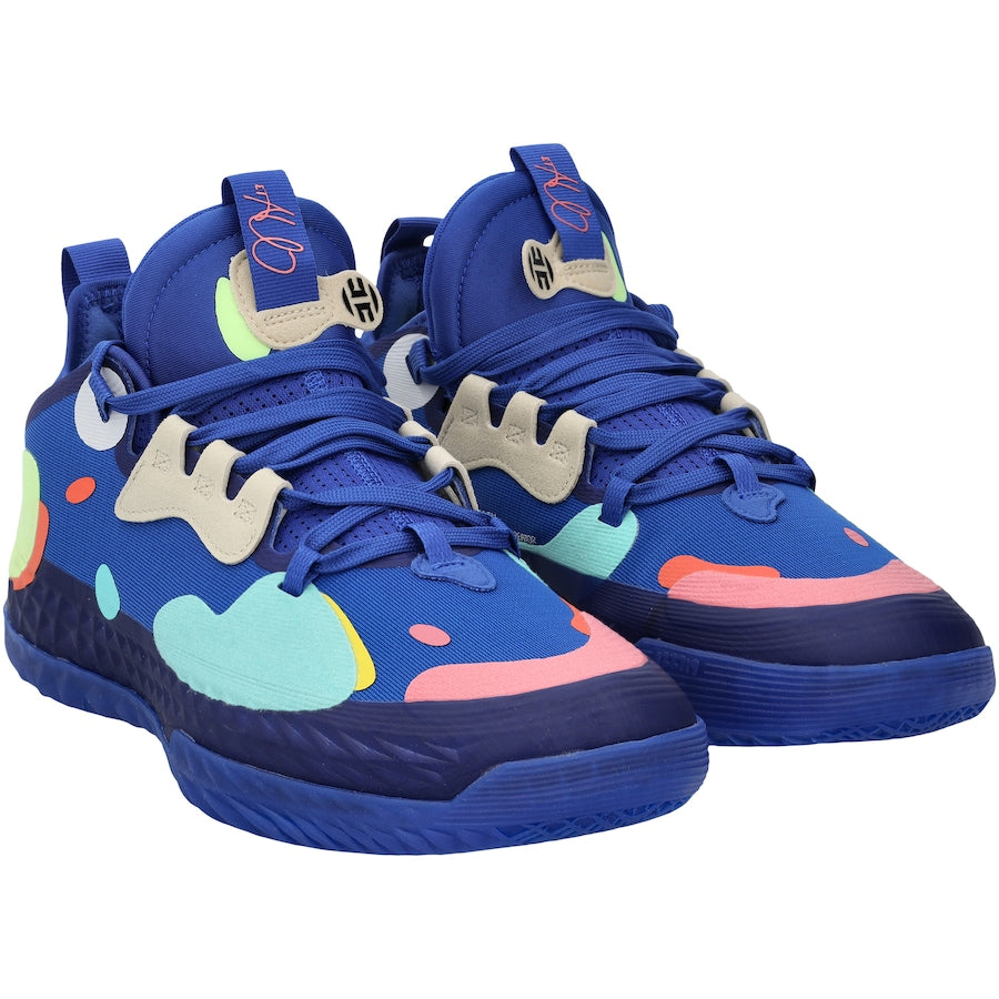 Kansas Jayhawks Team-Issued Blue SM Harden 5 Adidas Shoes from the Basketball Program