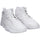 Kansas Jayhawks Team-Issued White Exhibit A Mid Adidas Shoes from the Basketball Program