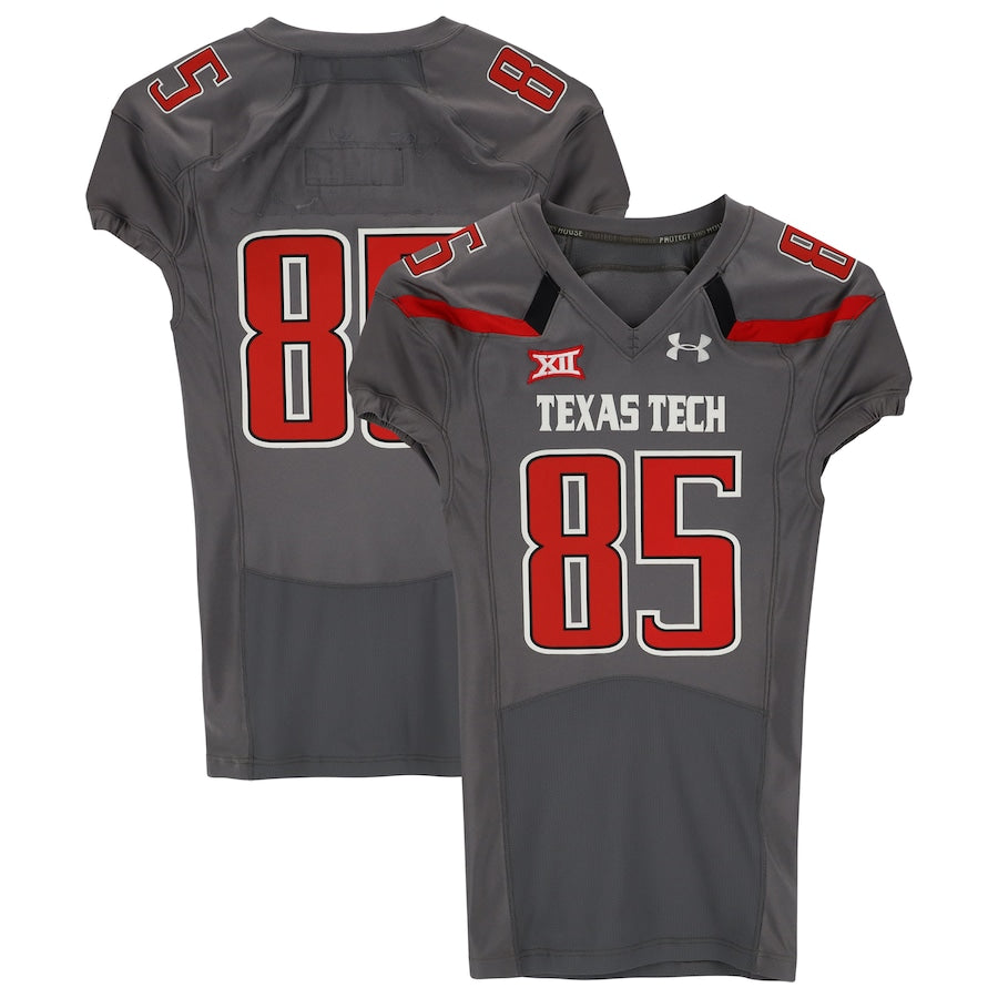 Texas Tech Red Raiders Team-Issued #85 Gray Jersey from the 2014 NCAA Football Season