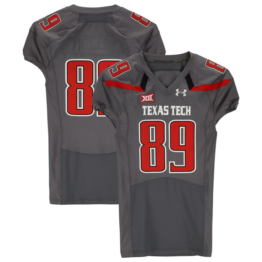 Texas Tech Red Raiders Team-Issued #89 Gray Jersey from the 2014 NCAA Football Season