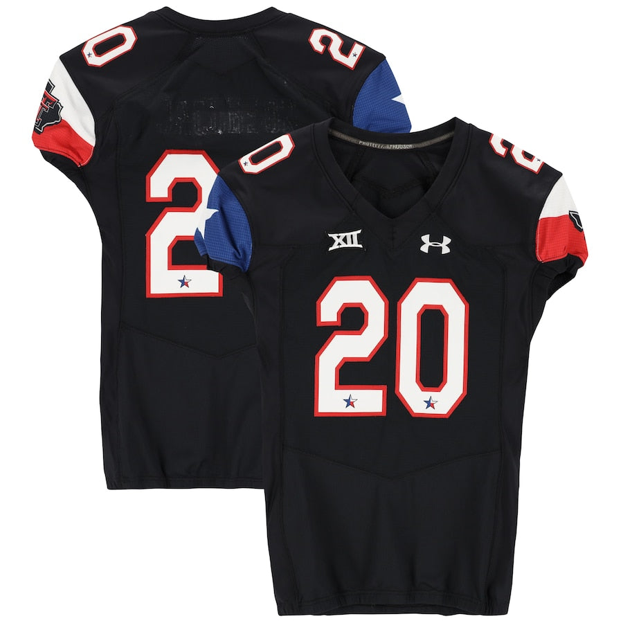 Texas Tech Red Raiders Team-Issued #20 Black State Flag Jersey from the 2014 NCAA Football Season