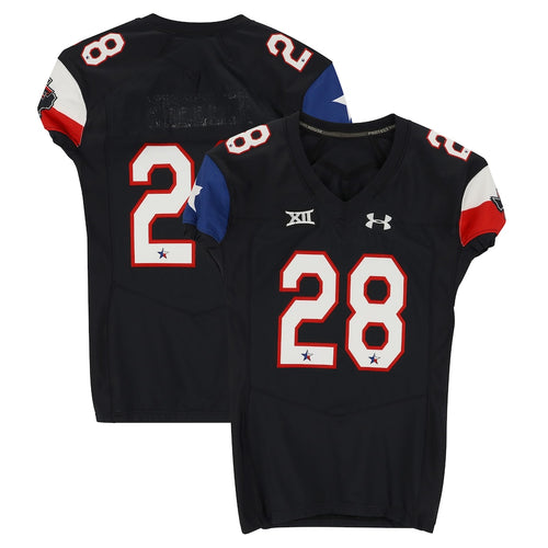 Texas Tech Red Raiders Team-Issued #28 Black State Flag Jersey from the 2014 NCAA Football Season