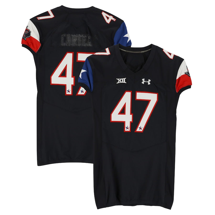 Texas Tech Red Raiders Team-Issued #47 Black State Flag Jersey from the 2014 NCAA Football Season