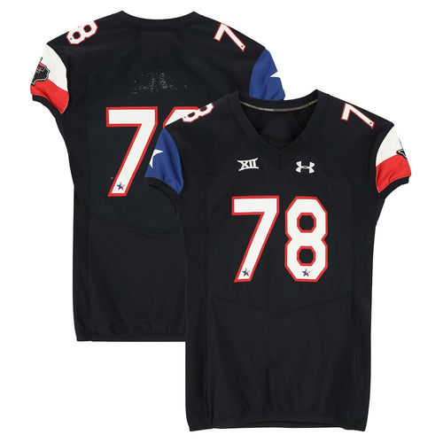Texas Tech Red Raiders Team-Issued #78 Black State Flag Jersey from the 2014 NCAA Football Season