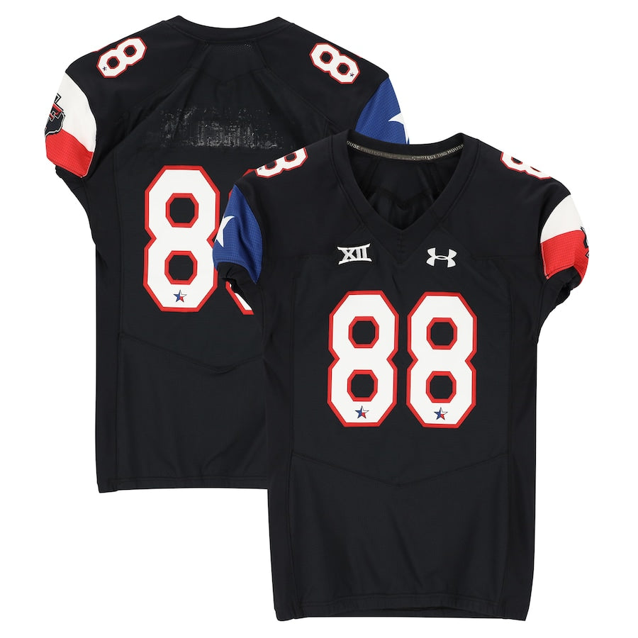 Texas Tech Red Raiders Team-Issued #88 Black State Flag Jersey from the 2014 NCAA Football Season