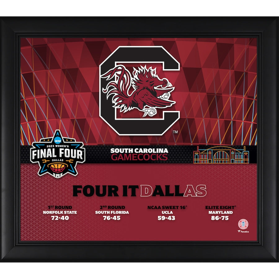 Fanatics Authentic South Carolina Gamecocks 2023 NCAA Women's Basketball Tournament March Madness Final Four 15'' x 17'' Framed Collage