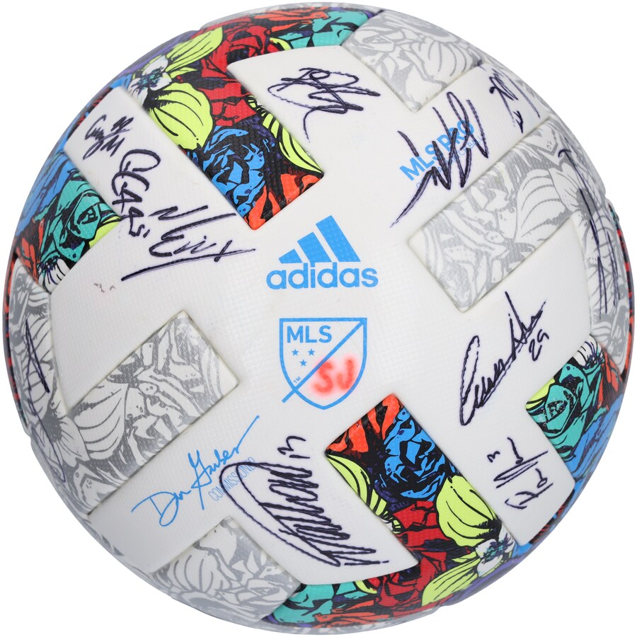 San Jose Earthquakes Autographed Match-Used Soccer Ball from the 2022 MLS Season with 26 Signatures - BA88058