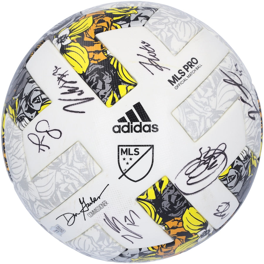 New York City FC Autographed Match-Used Soccer Ball from the 2022 MLS Season with 12 Signatures - BA88033