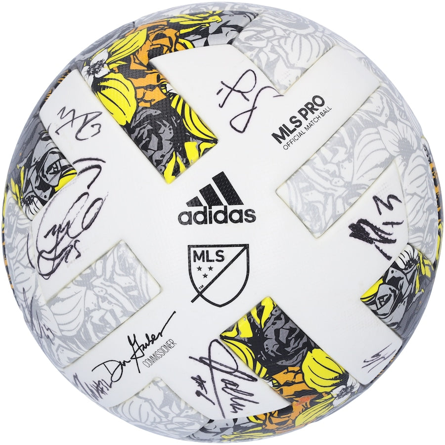 New York City FC Autographed Match-Used Soccer Ball from the 2022 MLS Season with 12 Signatures - BA88034