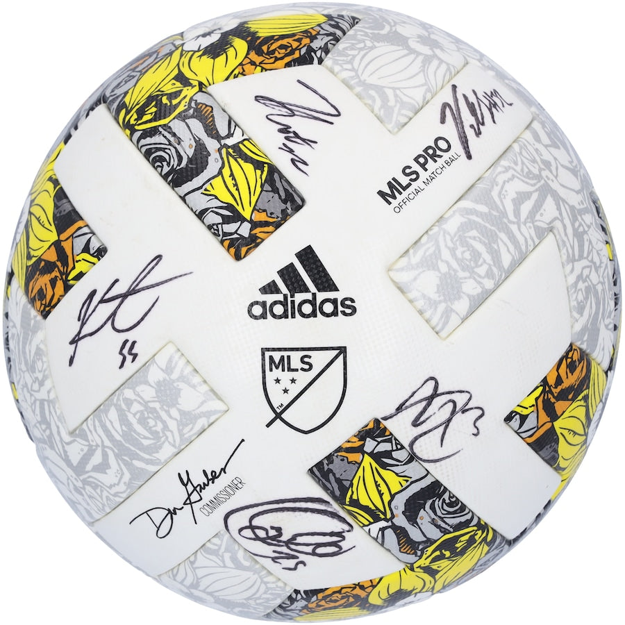 New York City FC Autographed Match-Used Soccer Ball from the 2022 MLS Season with 12 Signatures - BA88063