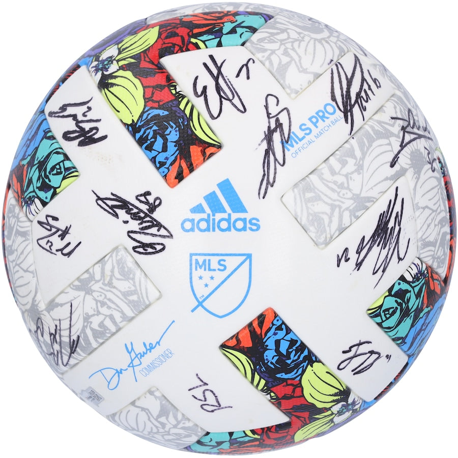 Real Salt Lake Autographed Match-Used Soccer Ball from the 2022 MLS Season with 26 Signatures