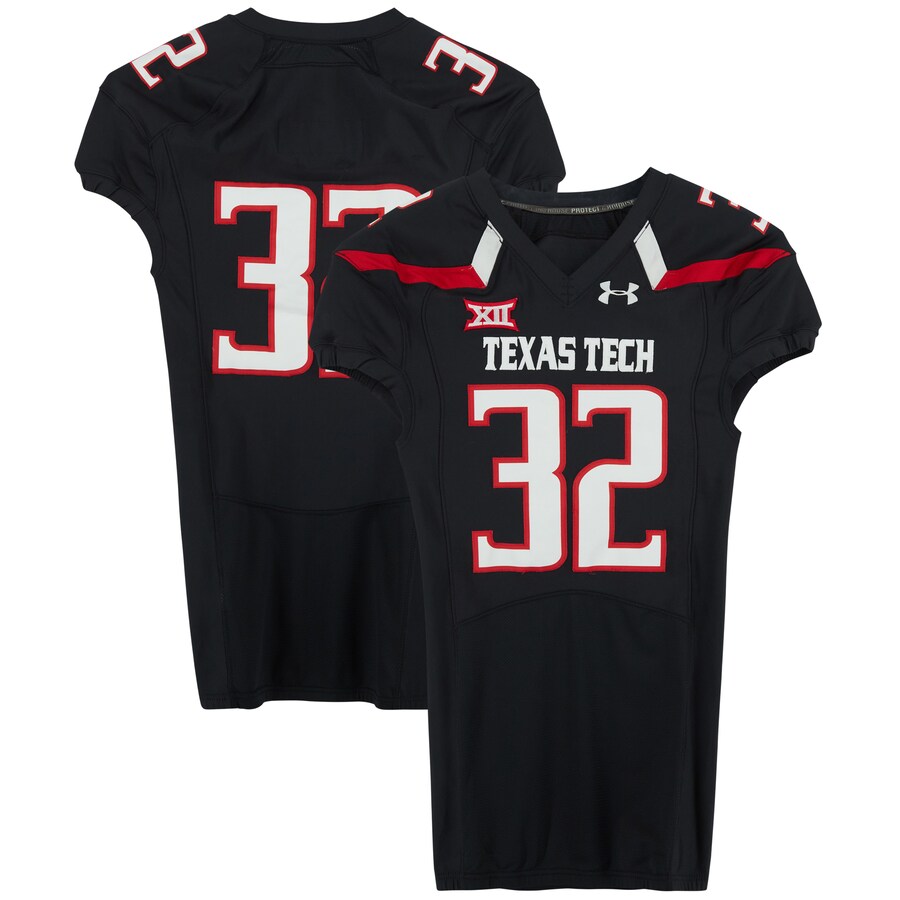 Texas Tech Red Raiders Team-Issued #32 Black Jersey from the 2016 NCAA Football Season