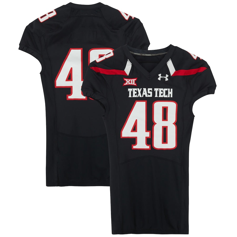 Texas Tech Red Raiders Team-Issued #48 Black Jersey from the 2016 NCAA Football Season