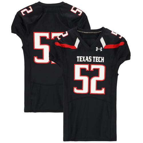 Texas Tech Red Raiders Team-Issued #52 Black Jersey from the 2016 NCAA Football Season