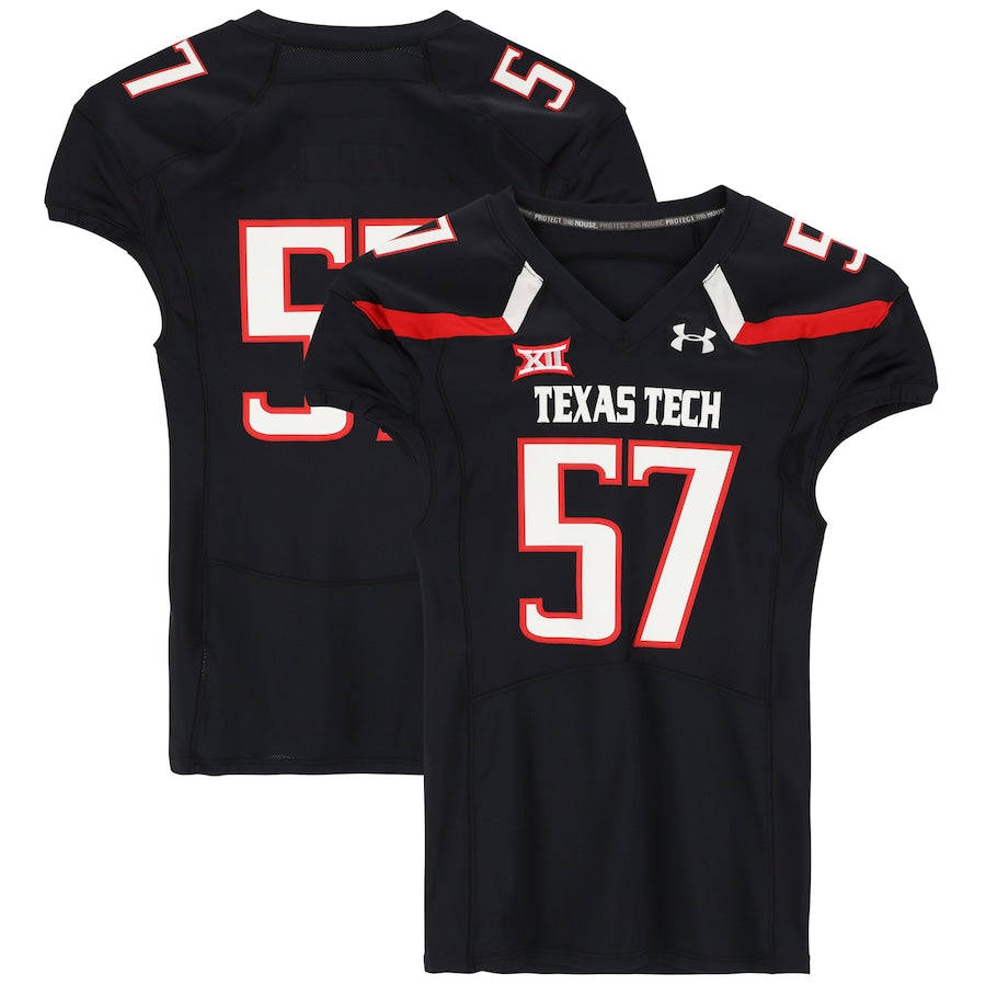 Texas Tech Red Raiders Team-Issued #57 Black Jersey from the 2016 NCAA Football Season
