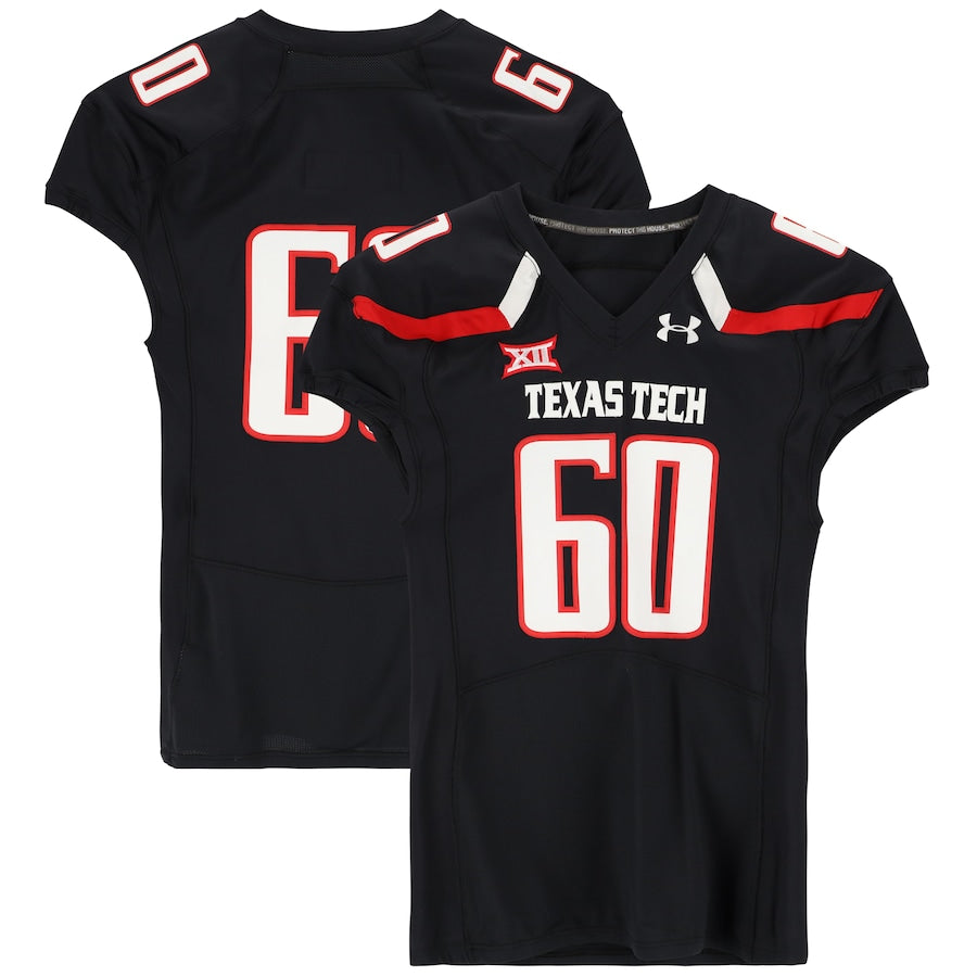 Texas Tech Red Raiders Team-Issued #60 Black Jersey from the 2016 NCAA Football Season