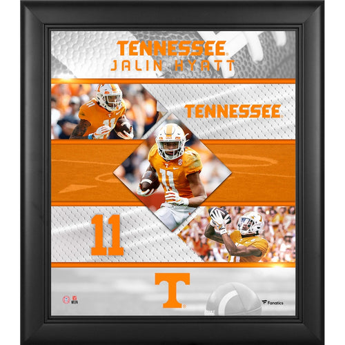 Jalin Hyatt Tennessee Volunteers Framed 15'' x 17'' Stitched Stars Collage