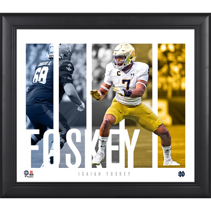 Isaiah Foskey Notre Dame Fighting Irish Framed 15'' x 17'' Player Collage