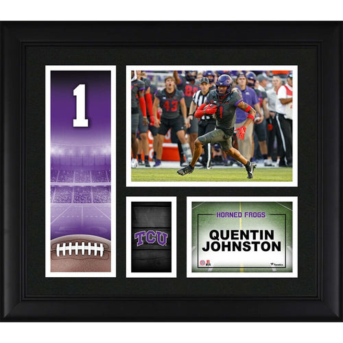 Quentin Johnston TCU Horned Frogs Framed 15'' x 17'' Player Collage