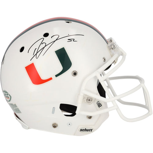 Ray Lewis Miami Hurricanes Autographed Team-Issued White Helmet