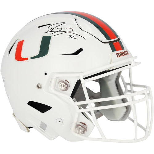 Ray Lewis Miami Hurricanes Autographed Team-Issued White Helmet