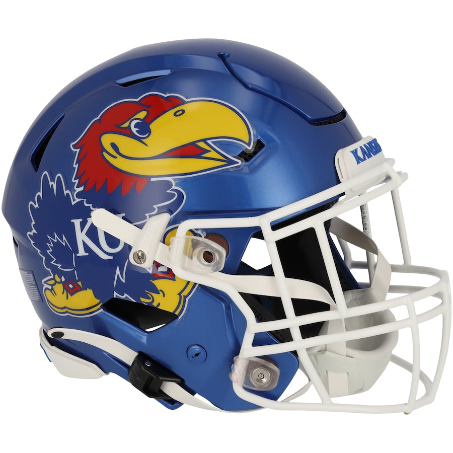 Kansas Jayhawks Team-Issued Royal Helmet From the 2018-21 NCAA Football Seasons - AA0124036
