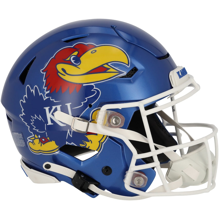 Kansas Jayhawks Team-Issued Royal Helmet From the 2018-21 NCAA Football Seasons - AA0124041