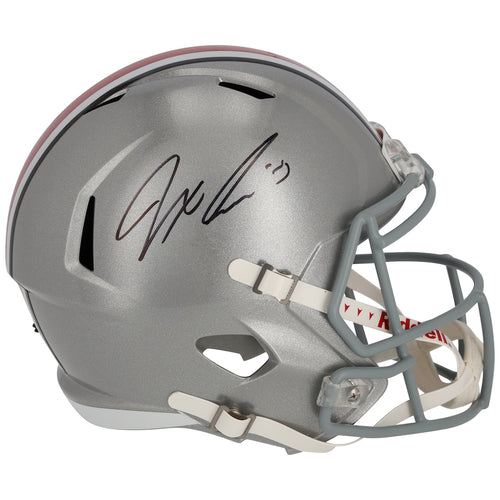 Jaxon Smith-Njigba Ohio State Buckeyes Autographed Riddell Speed Replica Helmet